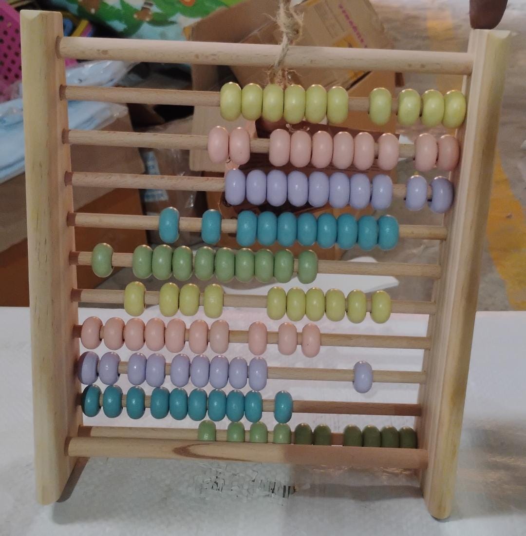 Wooden Counting Number Maths Learning Abacus Toy (1 Pc) Wooden Counting Number Maths Learning Abacus Toy (1 Pc)
